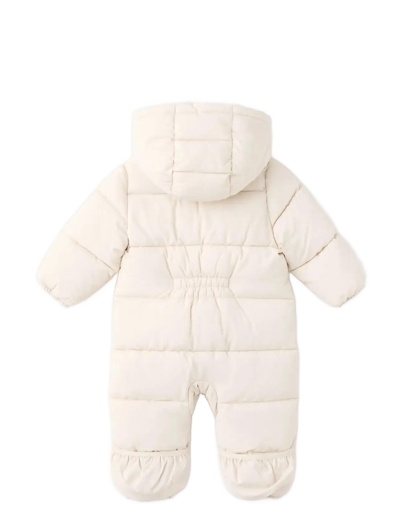Mango - Quilted hoodie with fur hood - vinteroveraller - lt pastel brown - 1