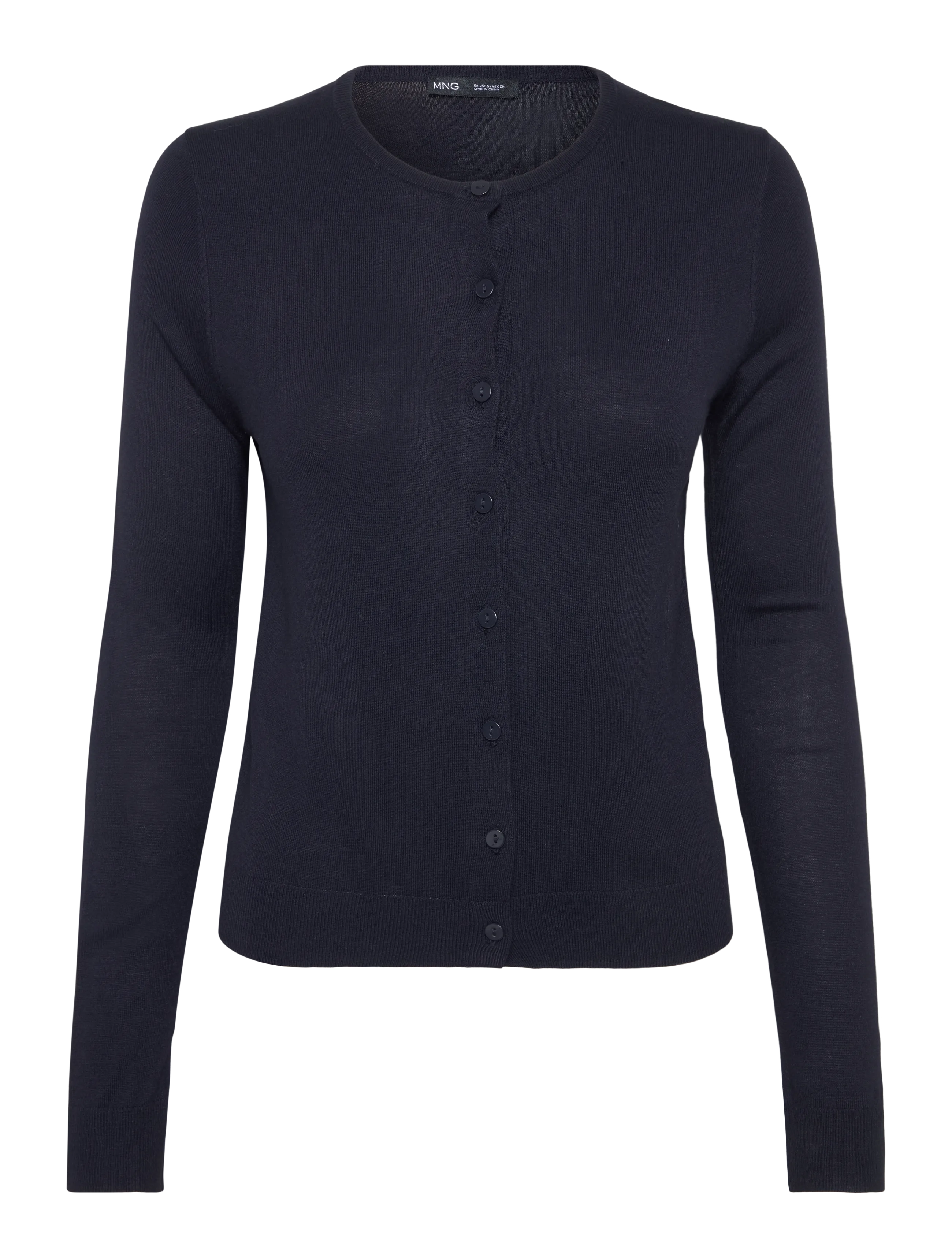 Mango Knitted button cardigan - Streetstyle - NAVY / navy