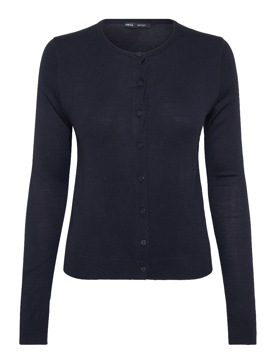 Mango - Knitted button cardigan - cardigans - navy - 0