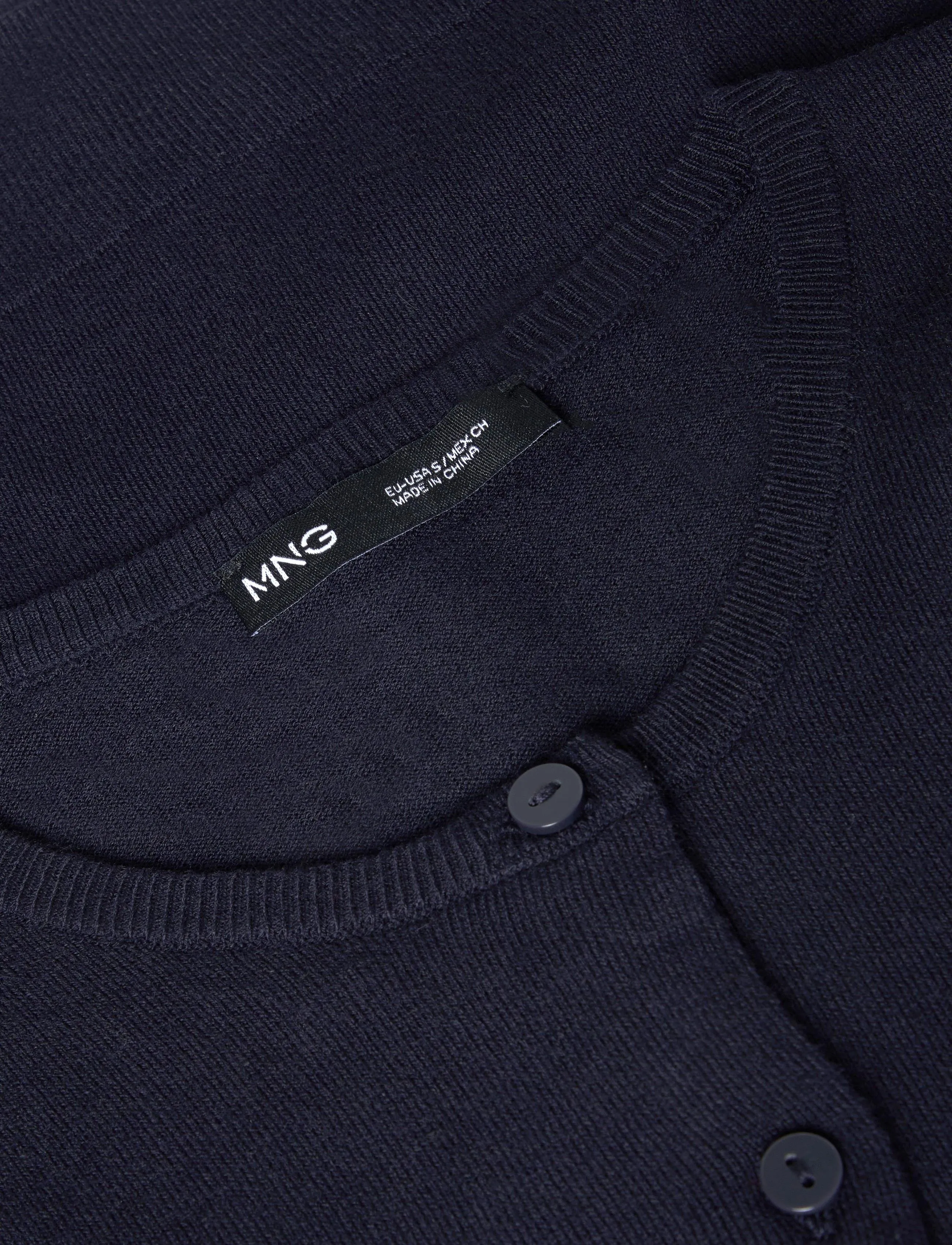 Mango - Knitted button cardigan - cardigans - navy - 2