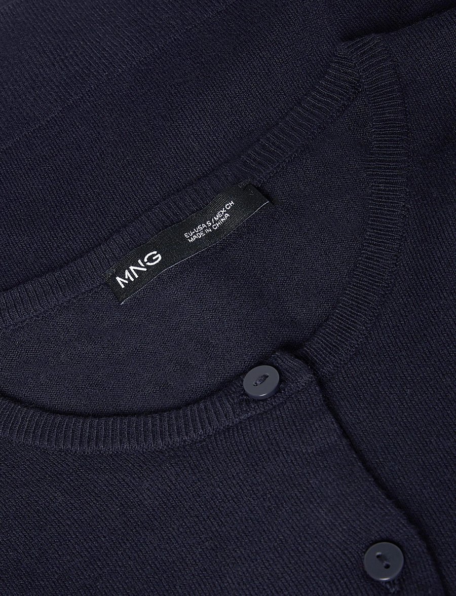 Mango - Knitted button cardigan - cardigans - navy - 2
