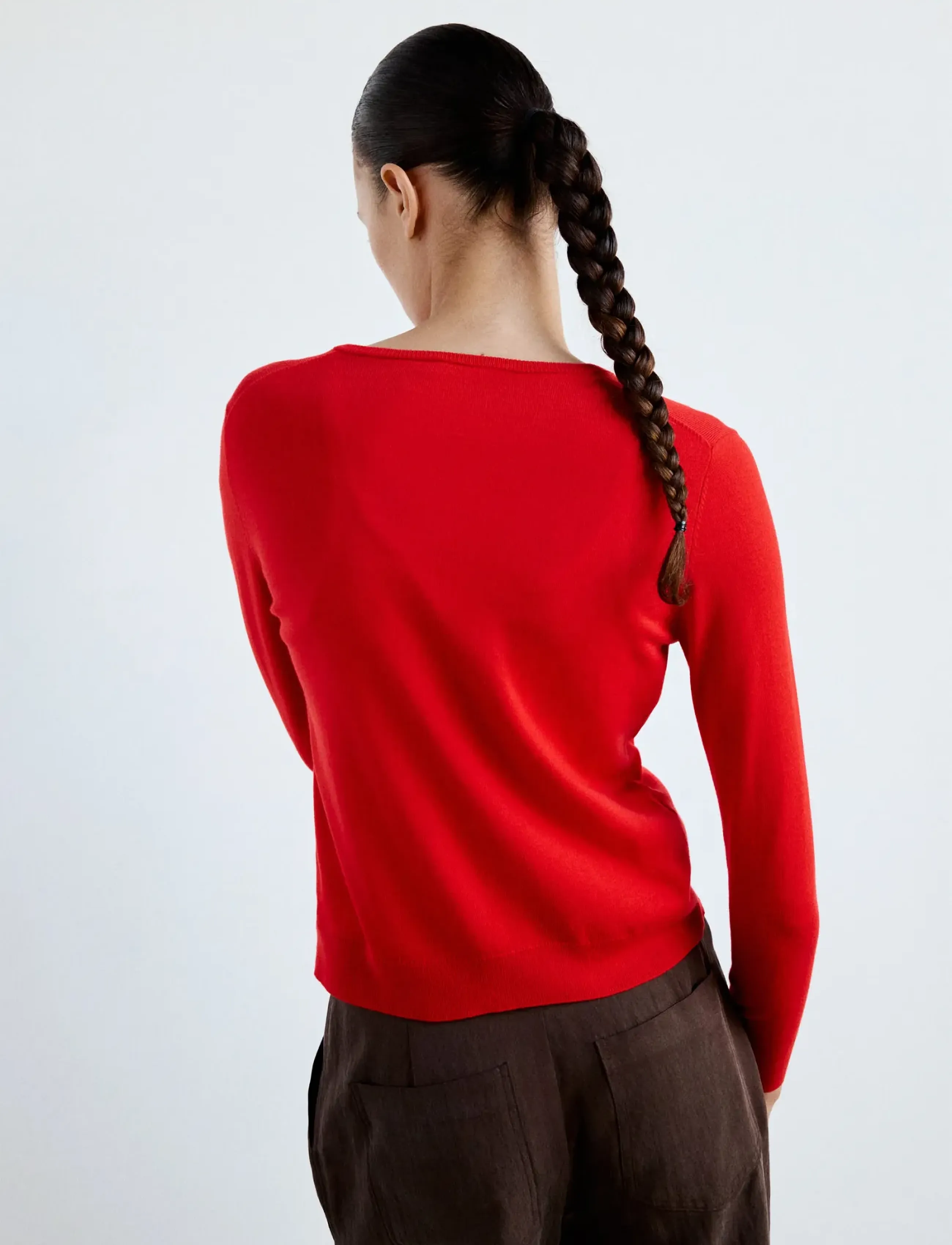 Mango - Knitted button cardigan - cardigans - red - 3