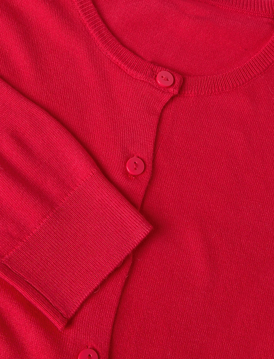 Mango - Knitted button cardigan - cardigans - red - 2