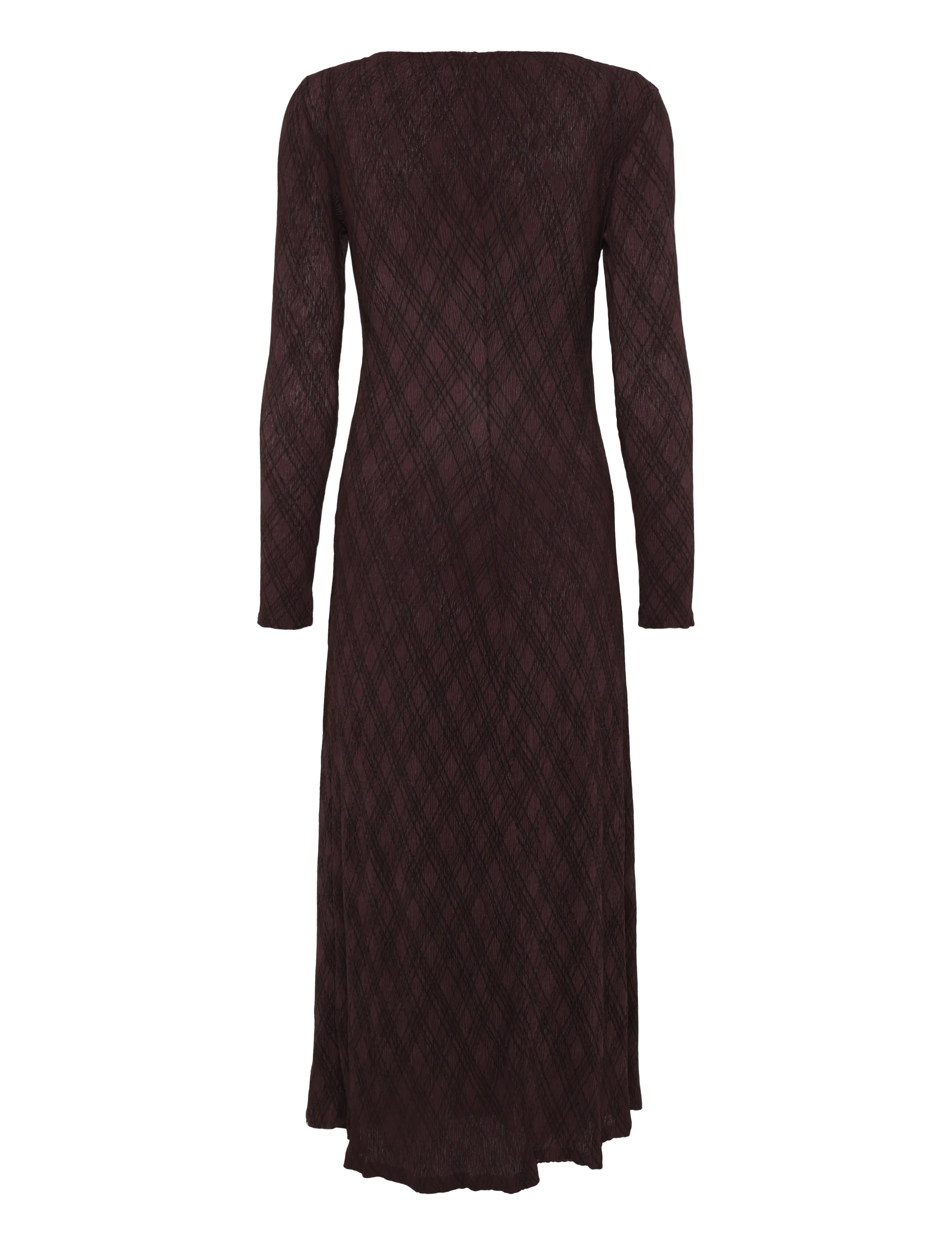 Mango - Long-sleeved checked dress - brown - 1