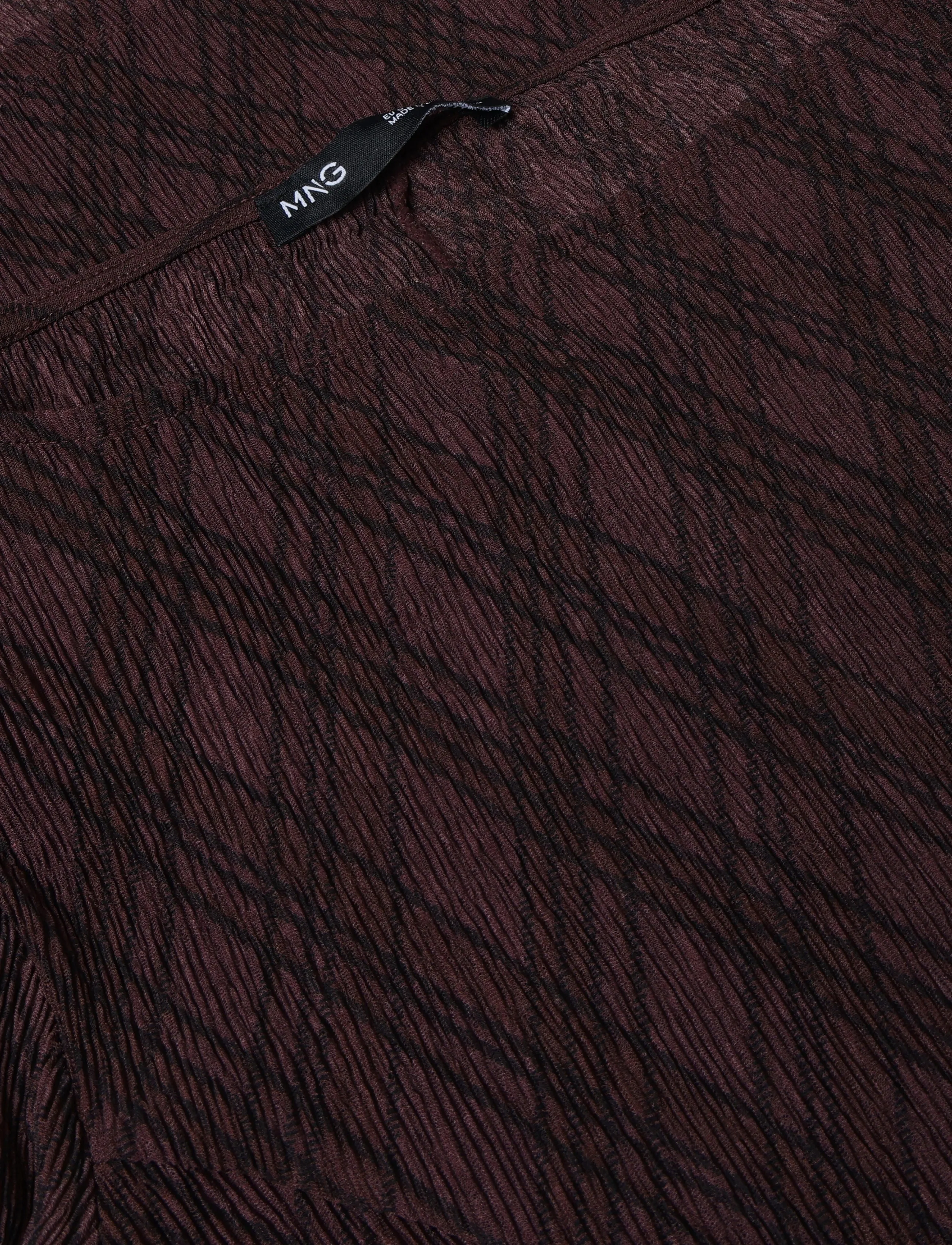 Mango - Long-sleeved checked dress - brown - 2