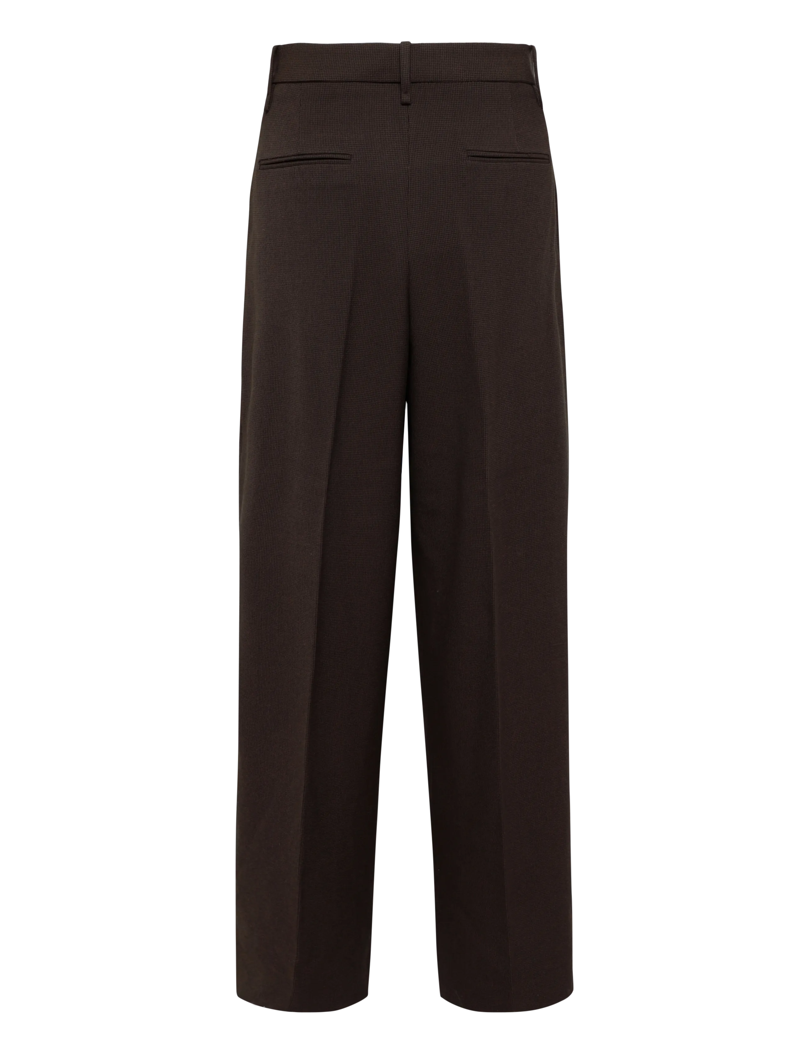 Mango - houndstooth pleated trousers - bukser med brede ben - brown - 2