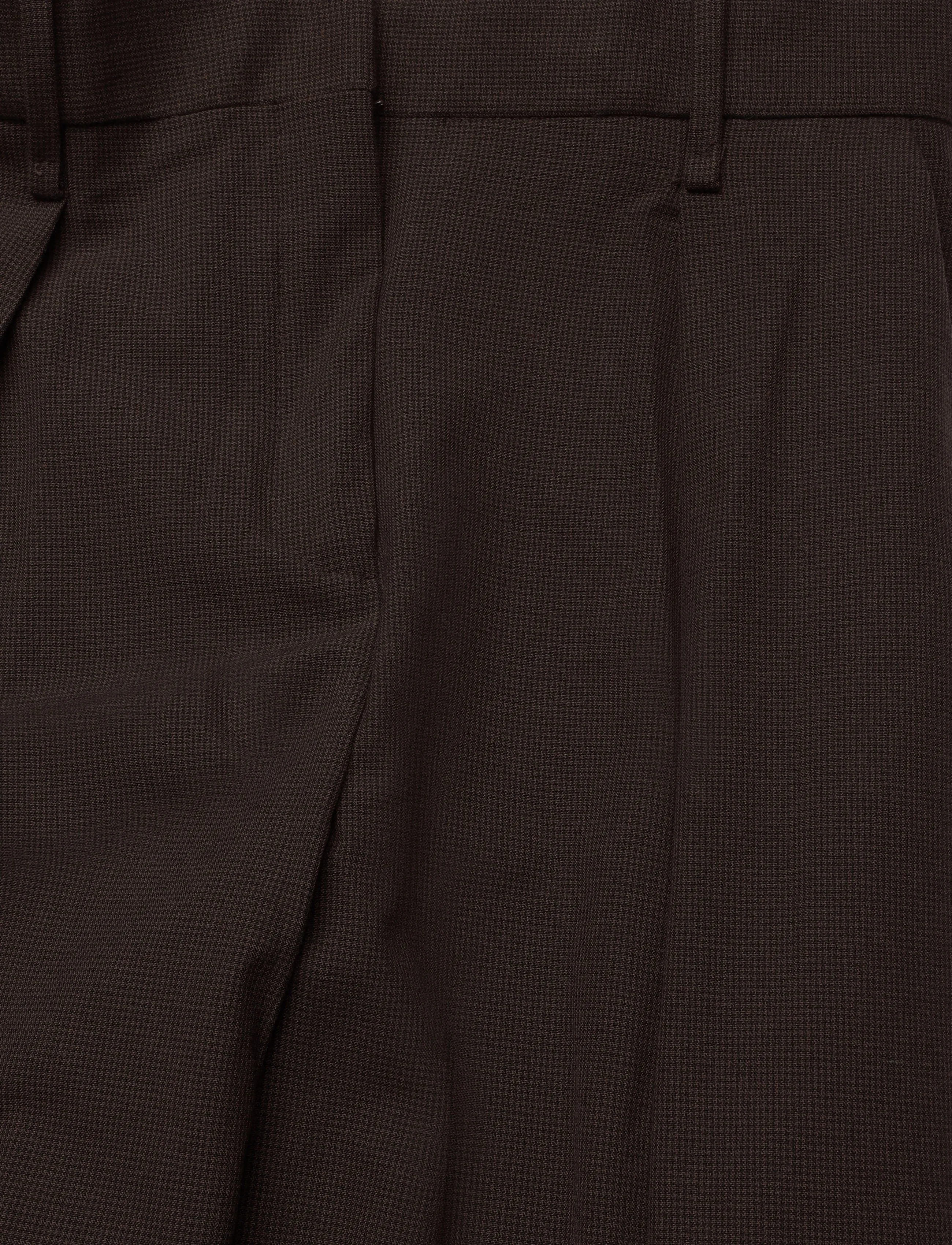 Mango - houndstooth pleated trousers - bukser med brede ben - brown - 4