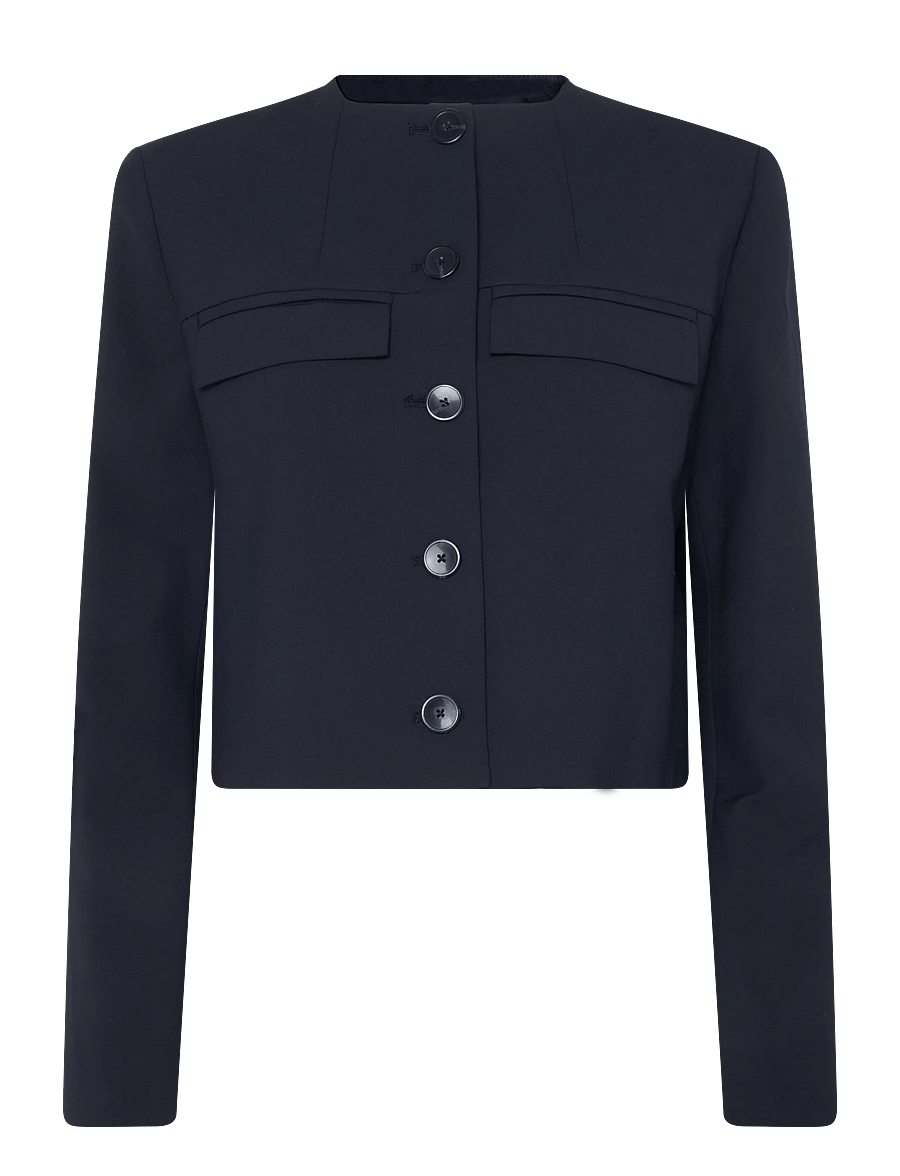 Mango - Straight jacket with flap pockets - korta kavajer - navy - 0