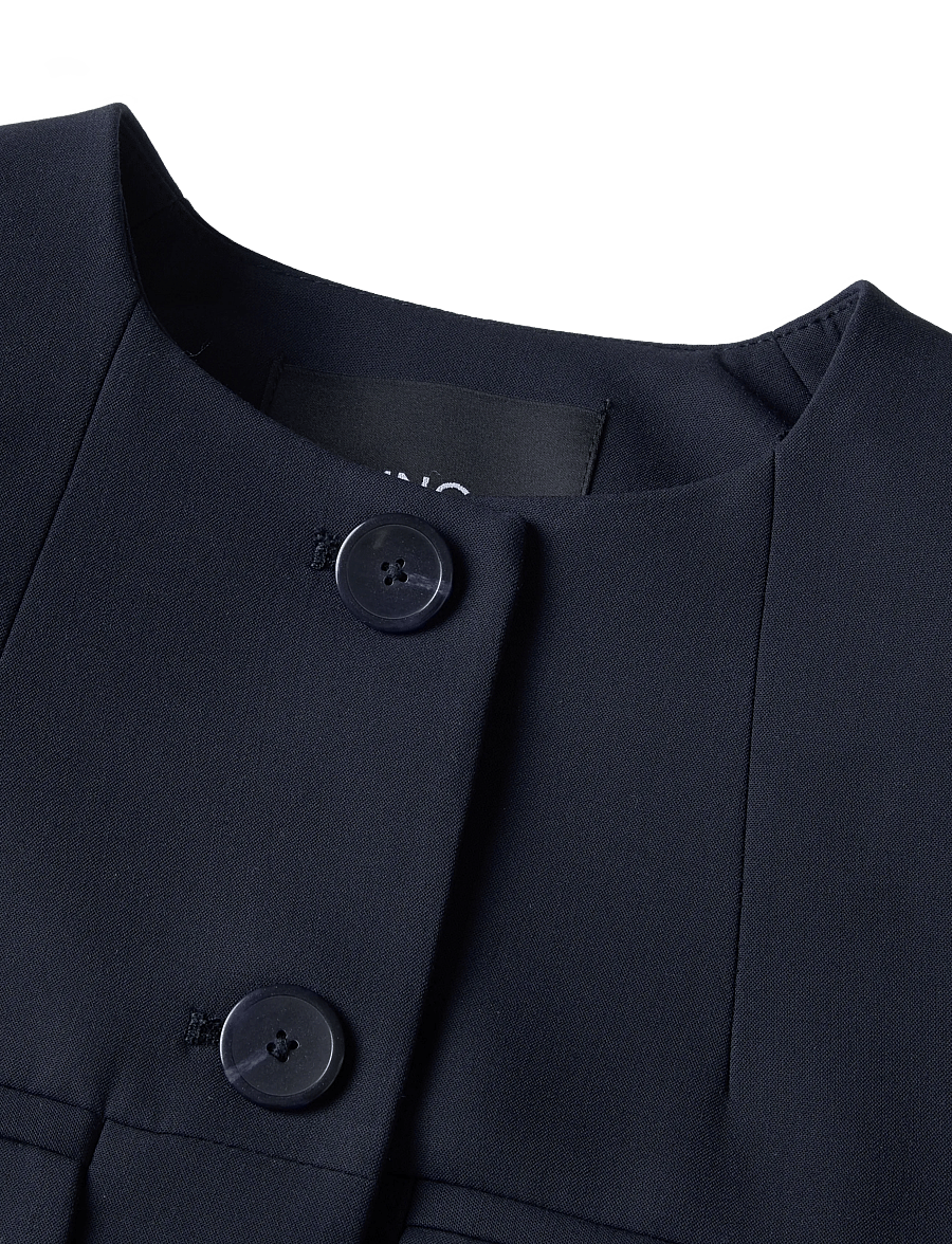 Mango - Straight jacket with flap pockets - korta kavajer - navy - 2