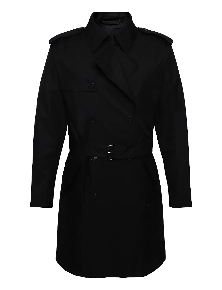 Mango - Water-repellent belted trench coat - tunna rockar - black - 0