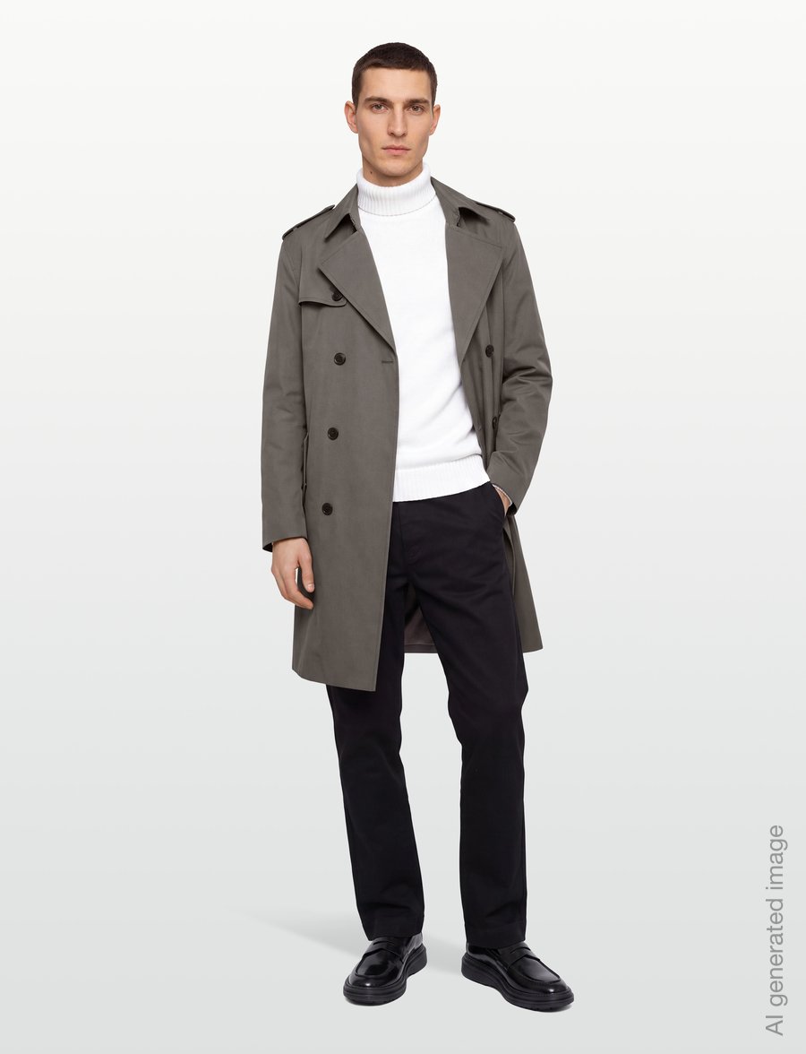 Mango - Water-repellent belted trench coat - tunna rockar - medium grey - 0