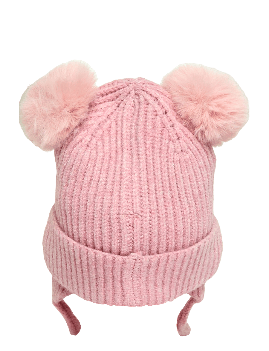 Mango - Pom-pom knitted hat - babyhuer - lt-pastel pink - 1