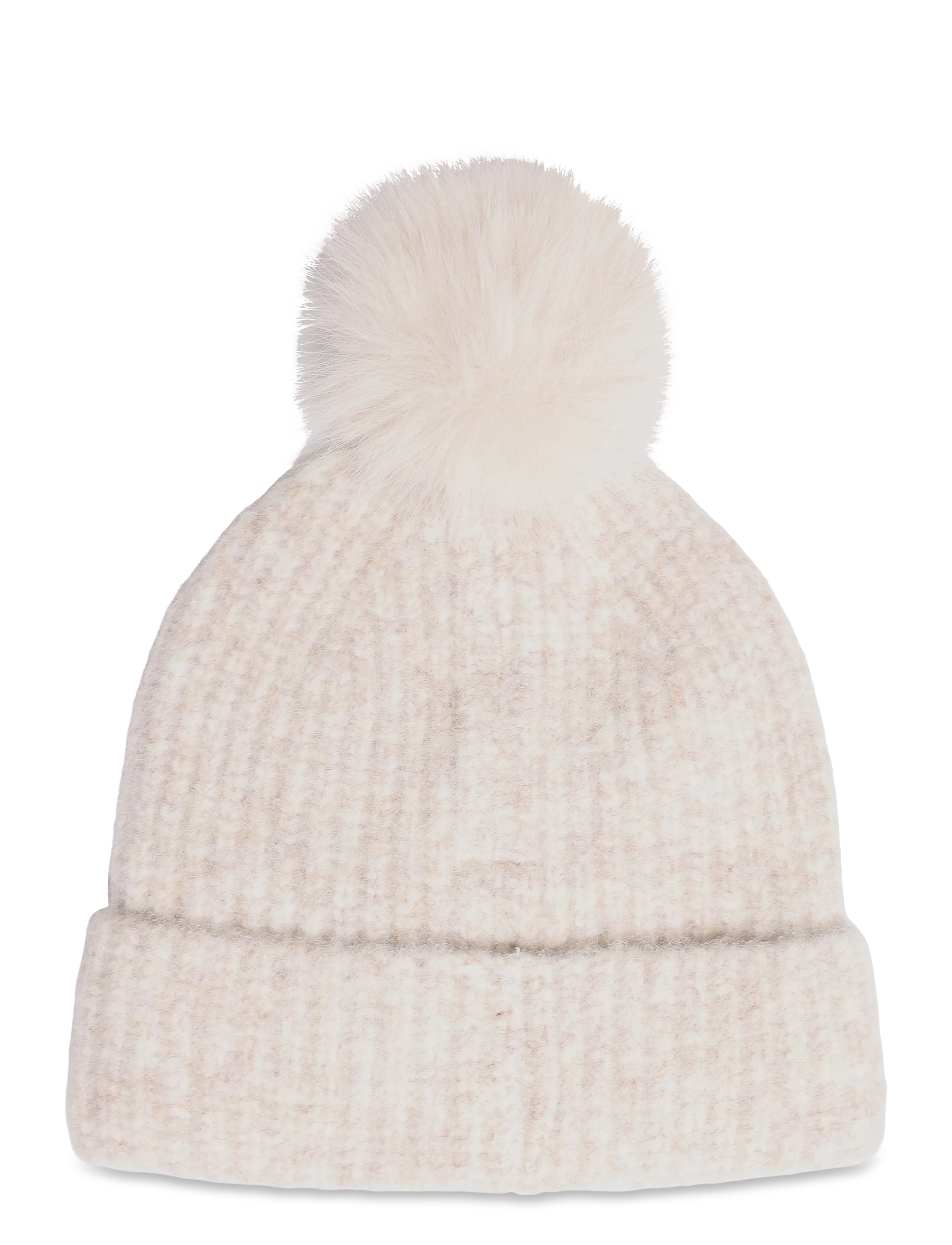 Mango - Pom pom cable-knit beanie - vintermössor - lt pastel brown - 1