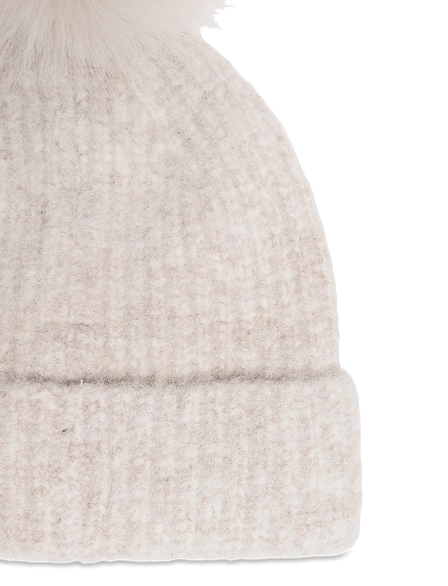 Mango - Pom pom cable-knit beanie - vintermössor - lt pastel brown - 2