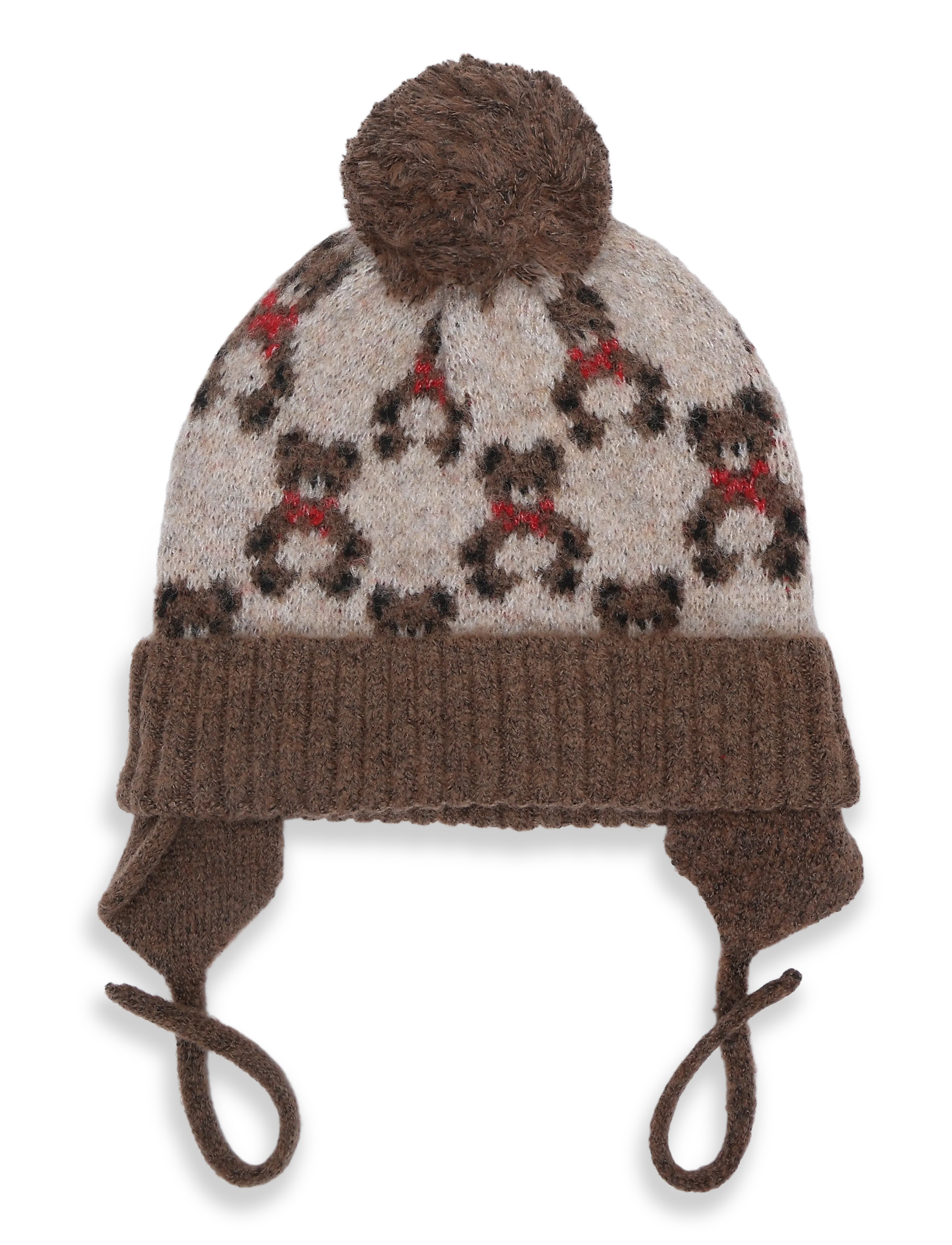 Mango Knitted hat with bears - Babyhuer - MEDIUM BROWN / brown