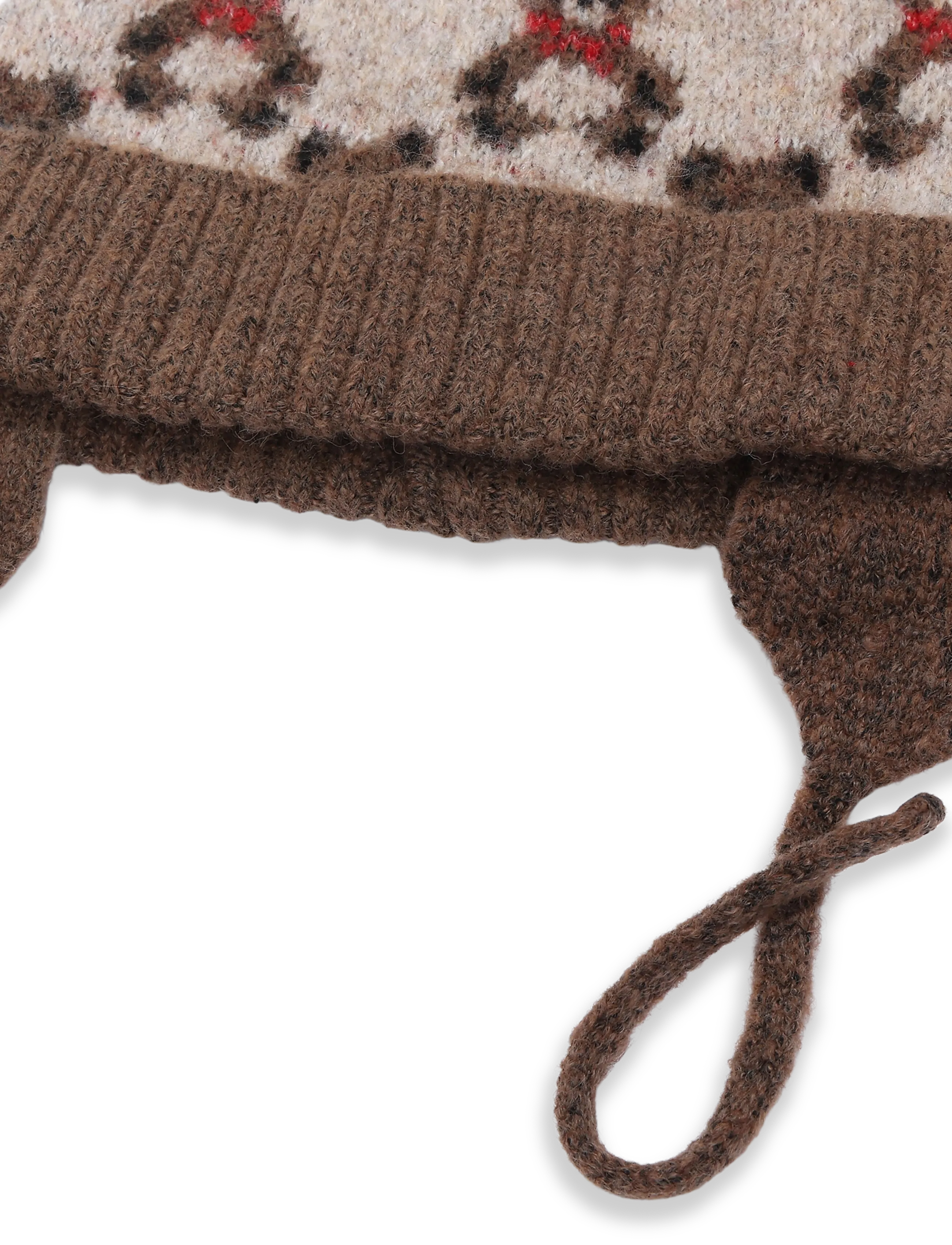 Mango - Knitted hat with bears - babyhuer - medium brown - 2