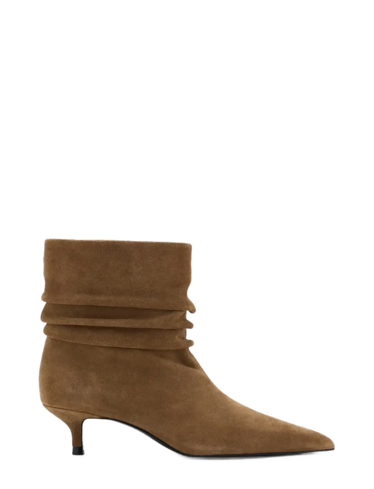 Mango Slouchy suede ankle boot - Sko - MEDIUM BROWN / brown