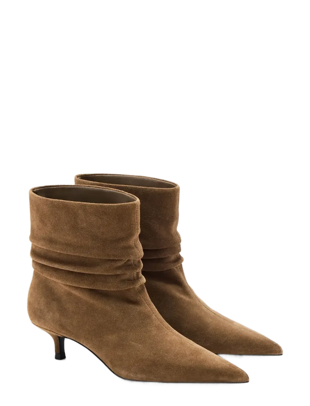 Mango - Slouchy suede ankle boot - støvletter - medium brown - 1