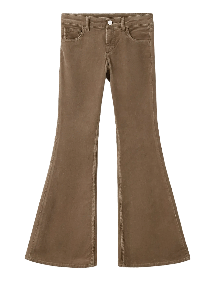 Mango - Flared corduroy trousers - bukser - medium brown - 1