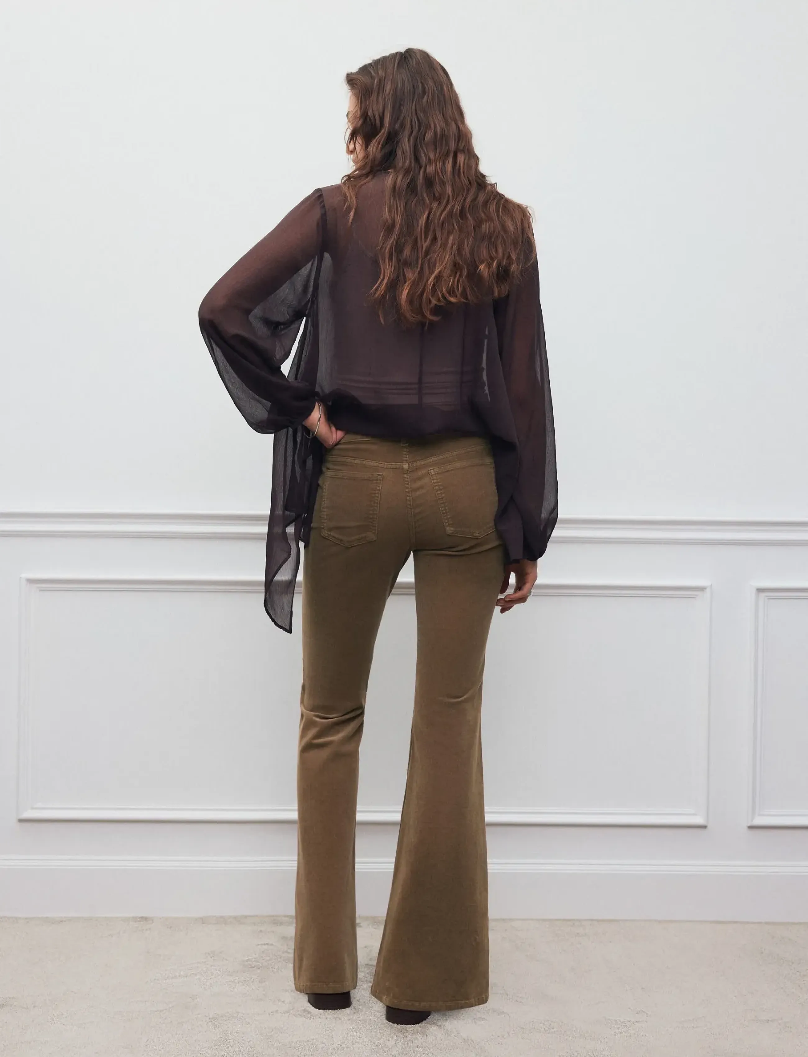 Mango - Flared corduroy trousers - medium brown - 2