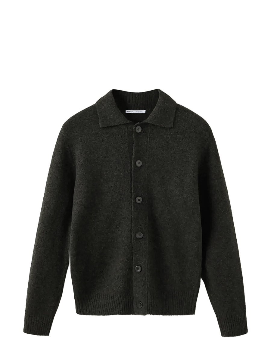 Mango - Alpaca wool-blend cardigan - cardigans - beige - khaki - 0