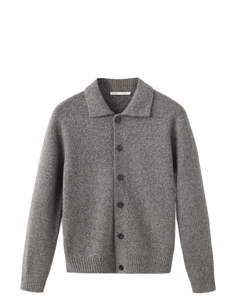 Mango - Alpaca wool-blend cardigan - cardigans - medium brown - 0