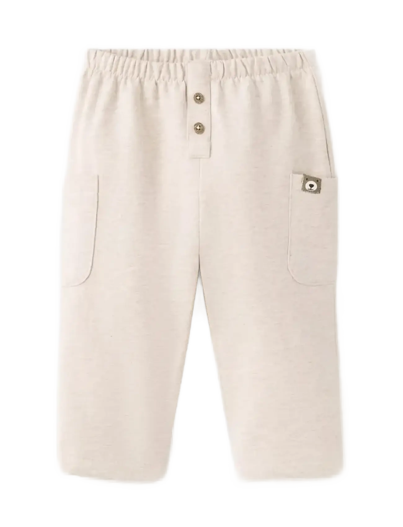 Mango Cotton joggers with button details - Nederdelar - LIGHT BEIGE / beige