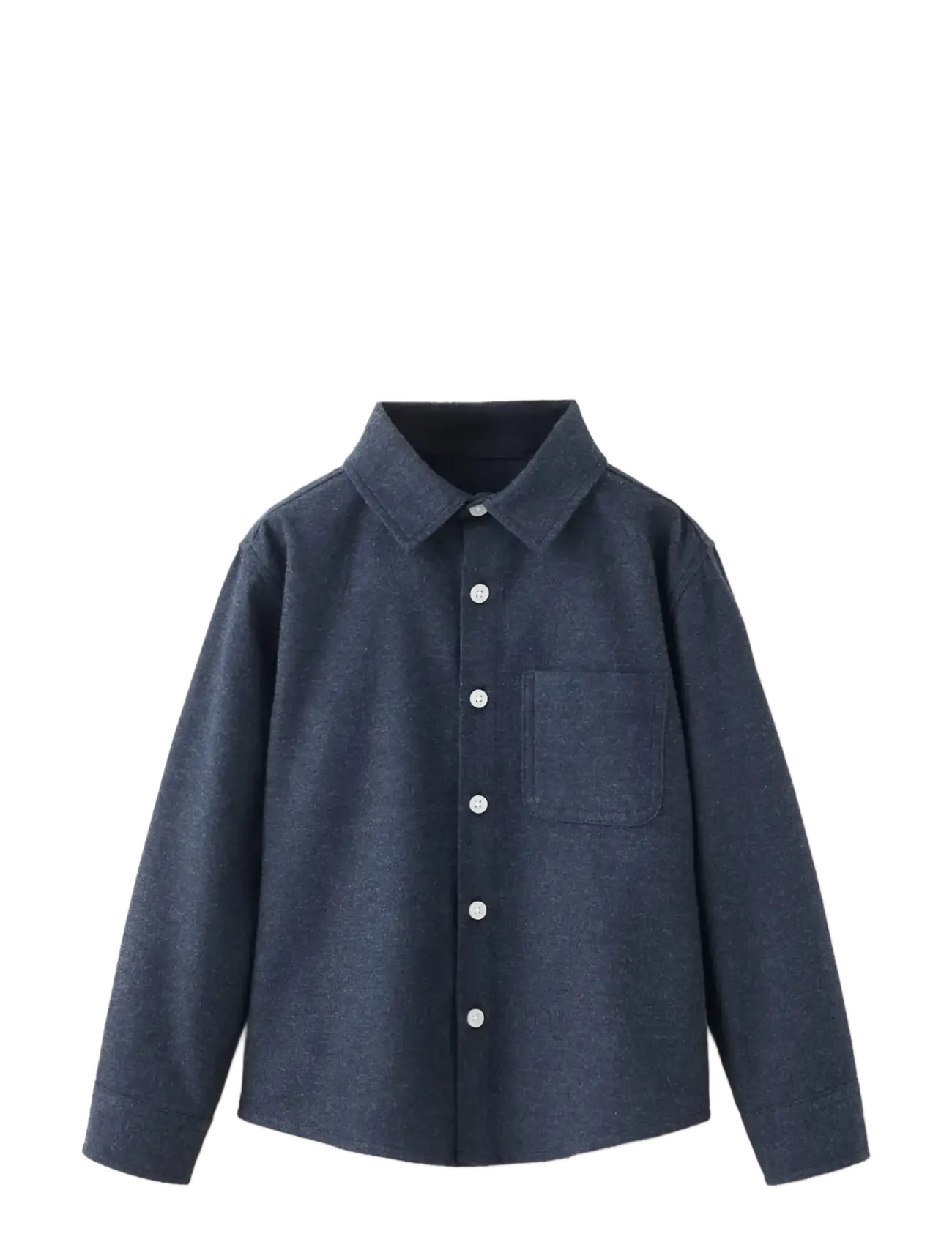 Mango - 100% cotton shirt - navy - 1