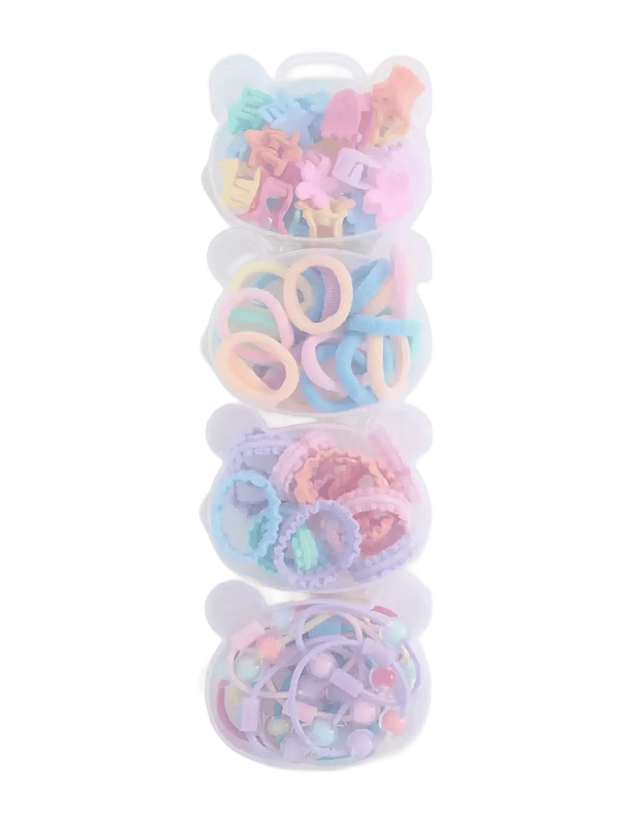 Mango - Pack of hair elastics and clips - hårklämmor - pink - 0