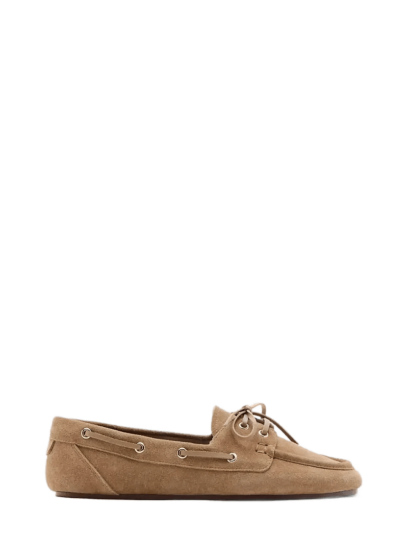 Mango - Suede driving shoes - lt pastel brown - 0