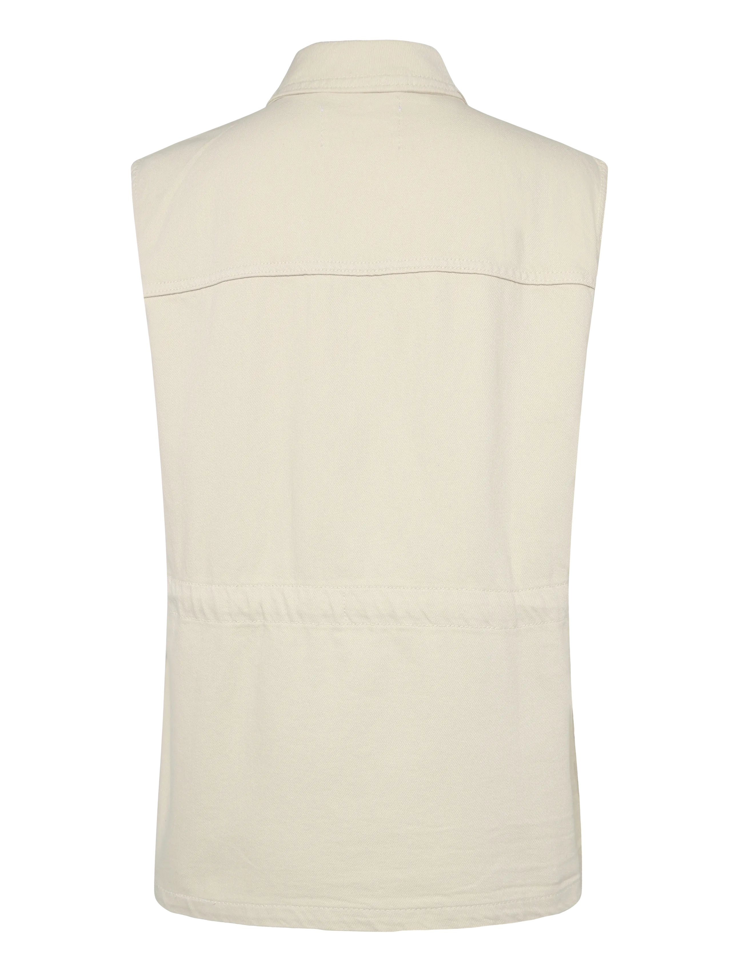 Mango - Oversized denim gilet - jeansvästar - light beige - 2