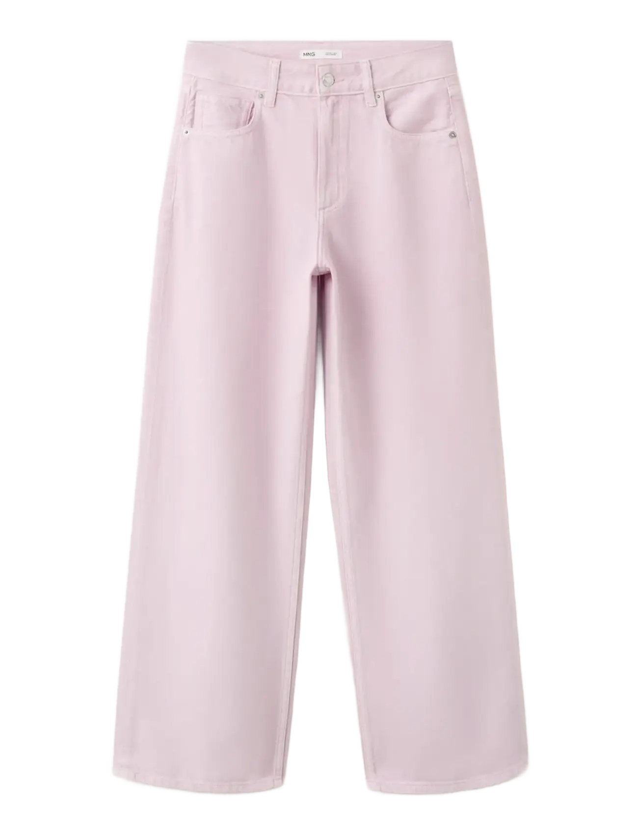 MANGO Straight Low-Waist Jeans Pink - 36 - Damen