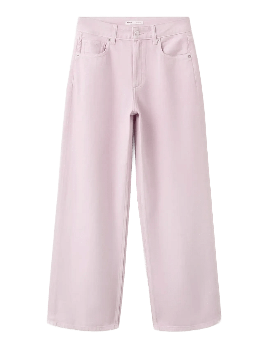 Mango - Straight low-waist jeans - vida jeans - pink - 1