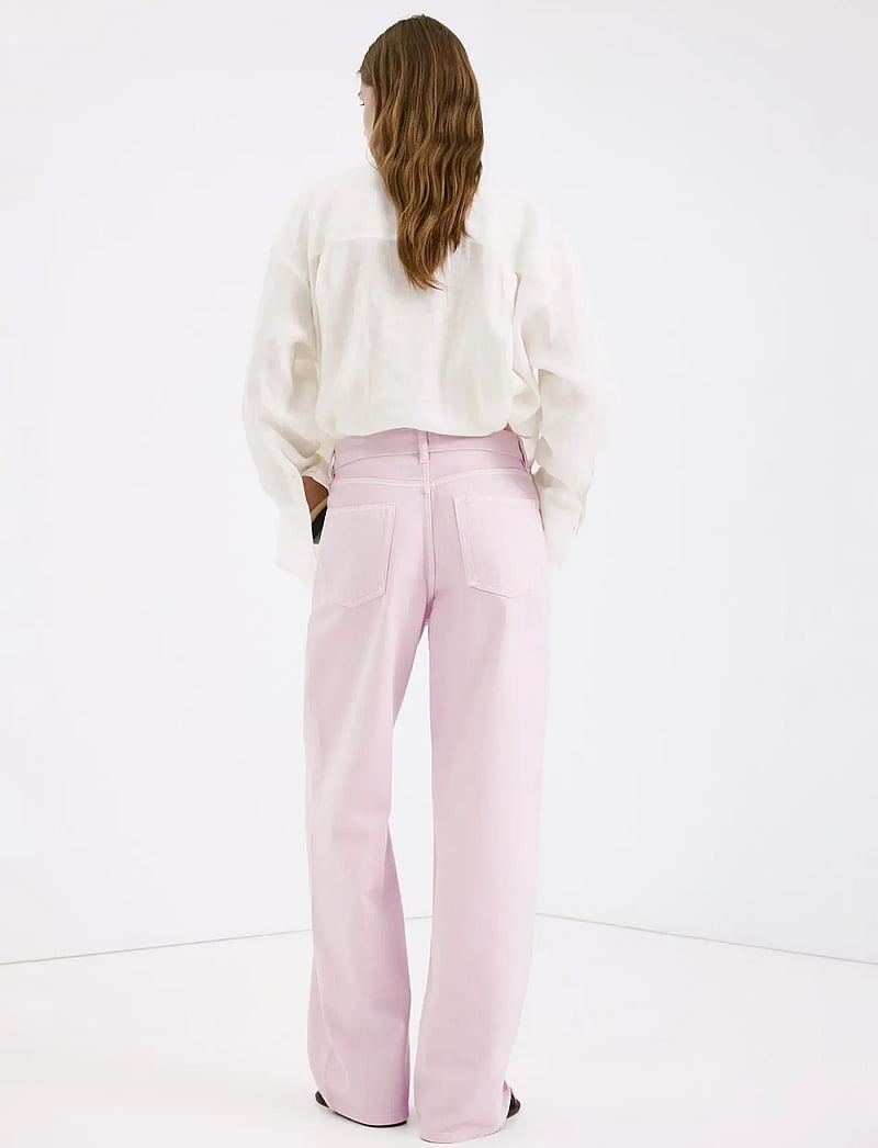 Mango - Straight low-waist jeans - brede jeans - pink - 2
