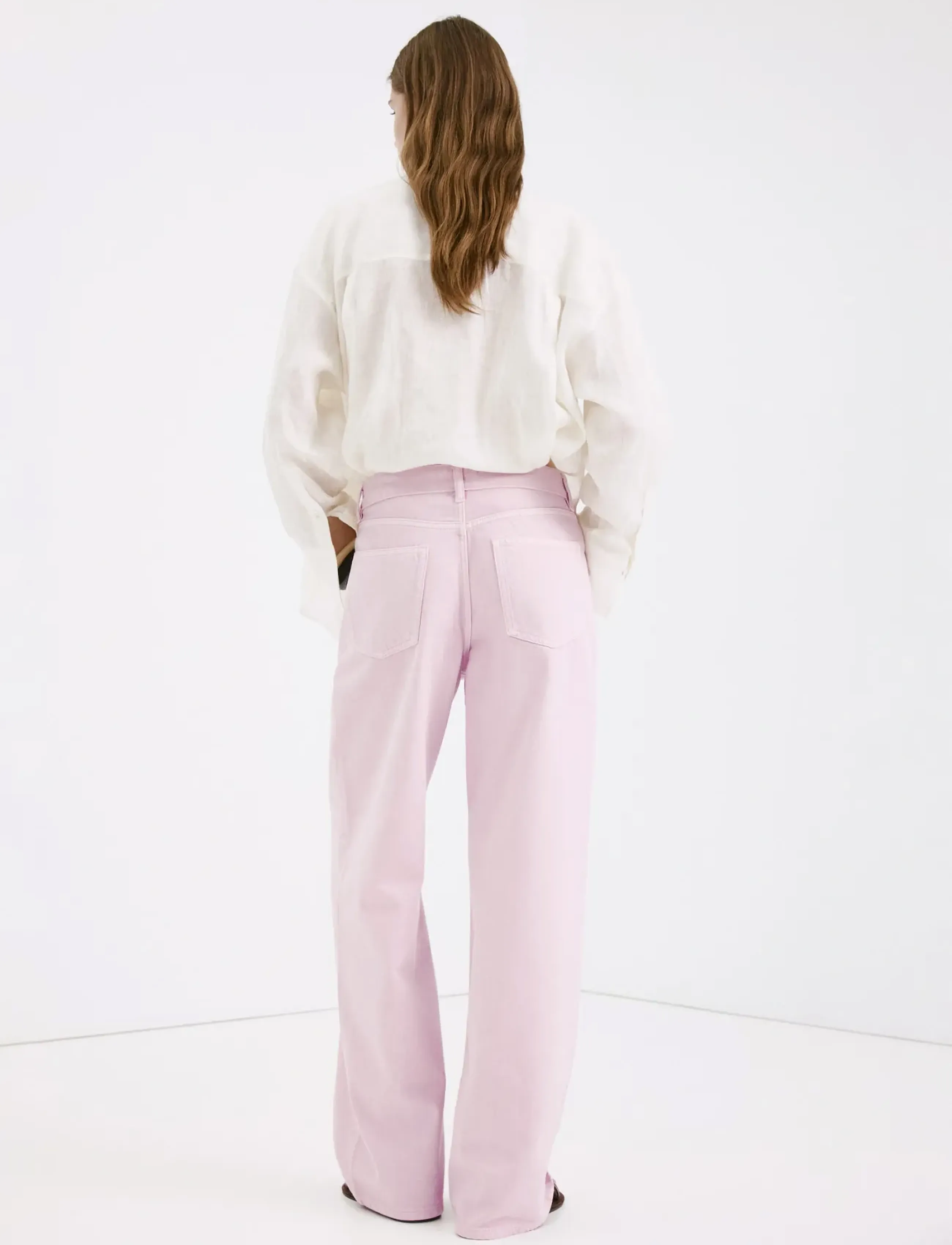 Mango - Straight low-waist jeans - vida jeans - pink - 2