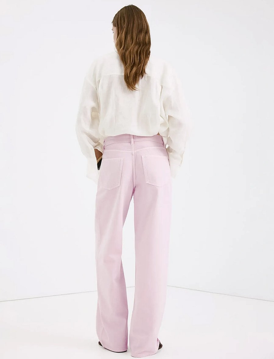 Mango - Straight low-waist jeans - vida jeans - pink - 2