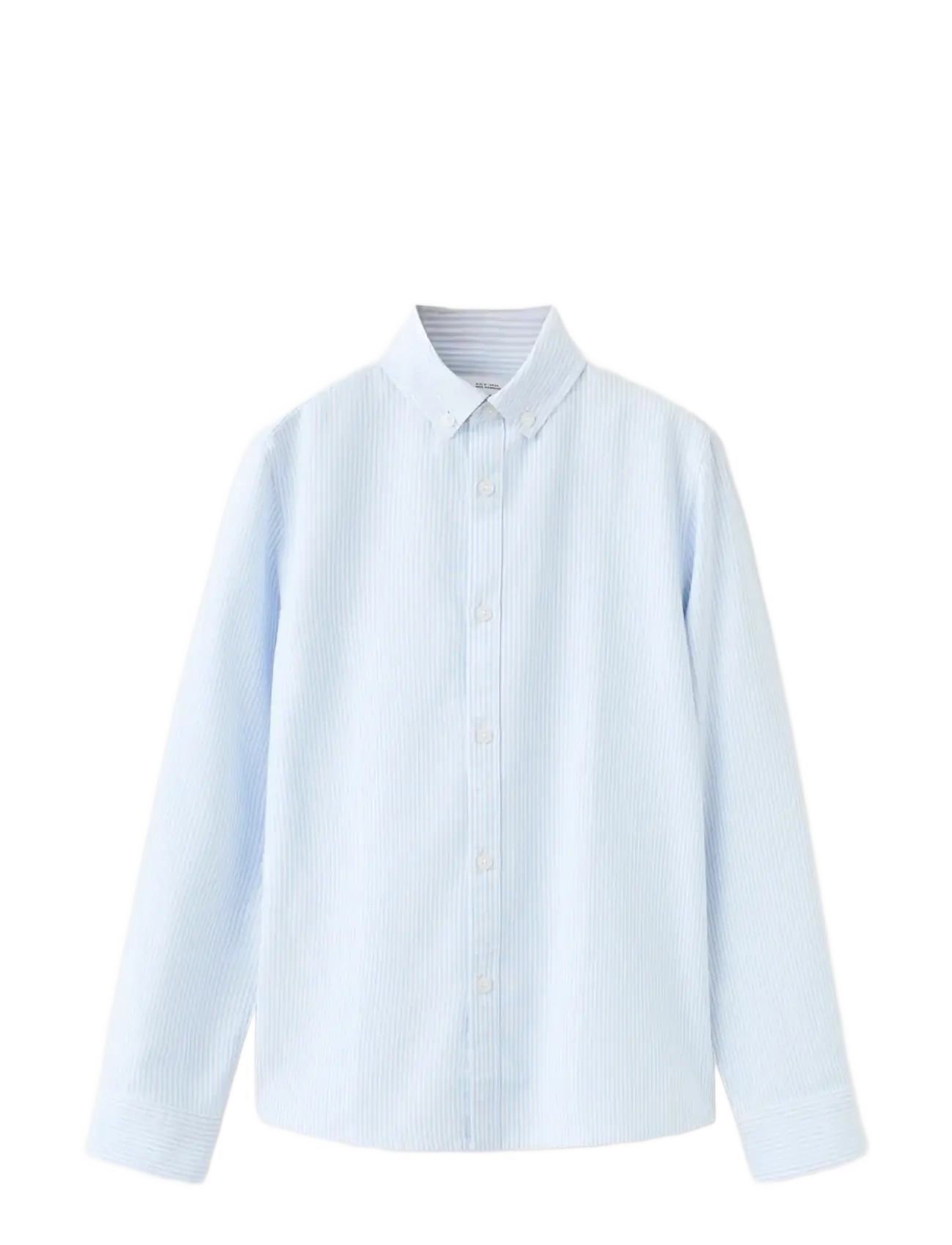 Mango Striped Oxford Shirt, Børn, Stribet Oxford Skjorte, Blå, Str: 146