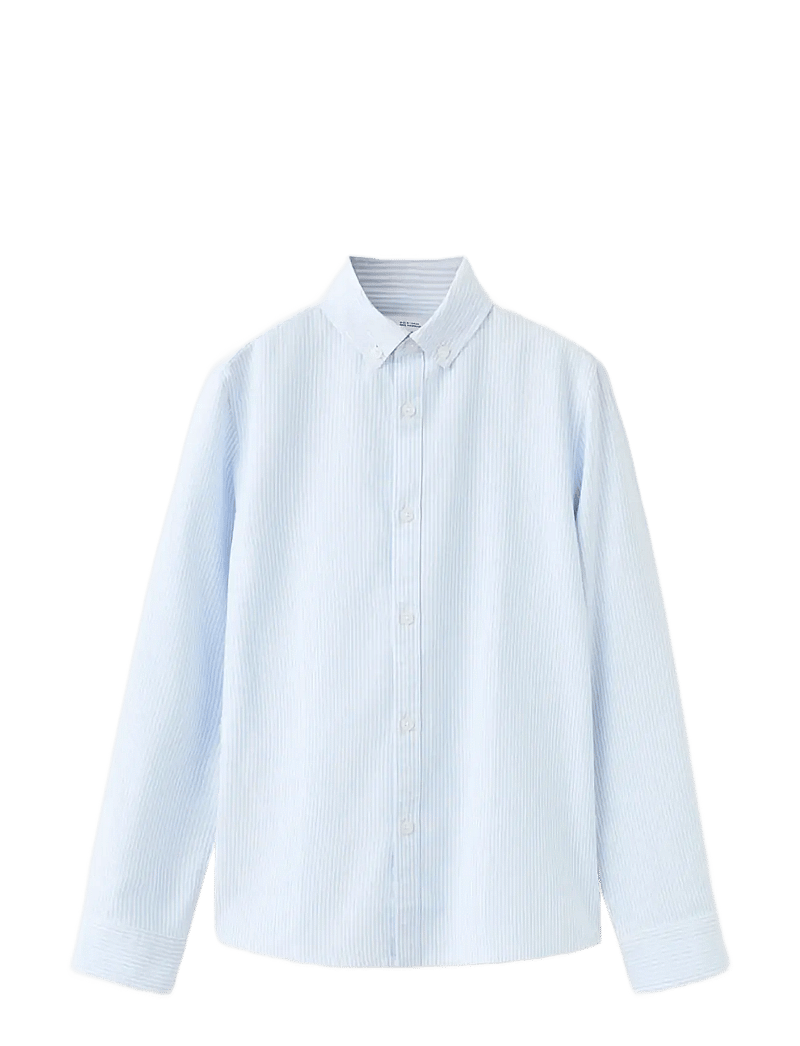 Mango - Striped Oxford shirt - langærmede skjorter - lt-pastel blue - 0