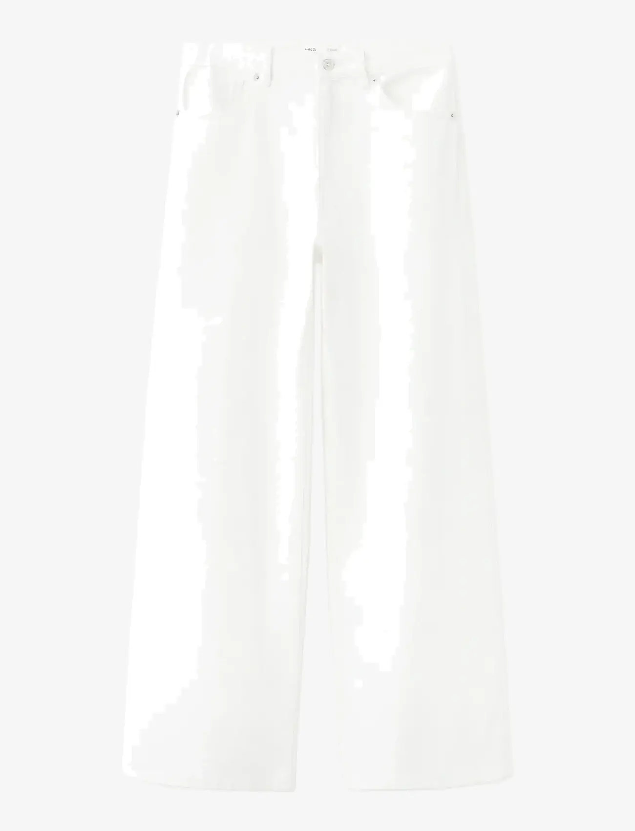 Mango - Low-rise wideleg jeans - brede jeans - white - 1