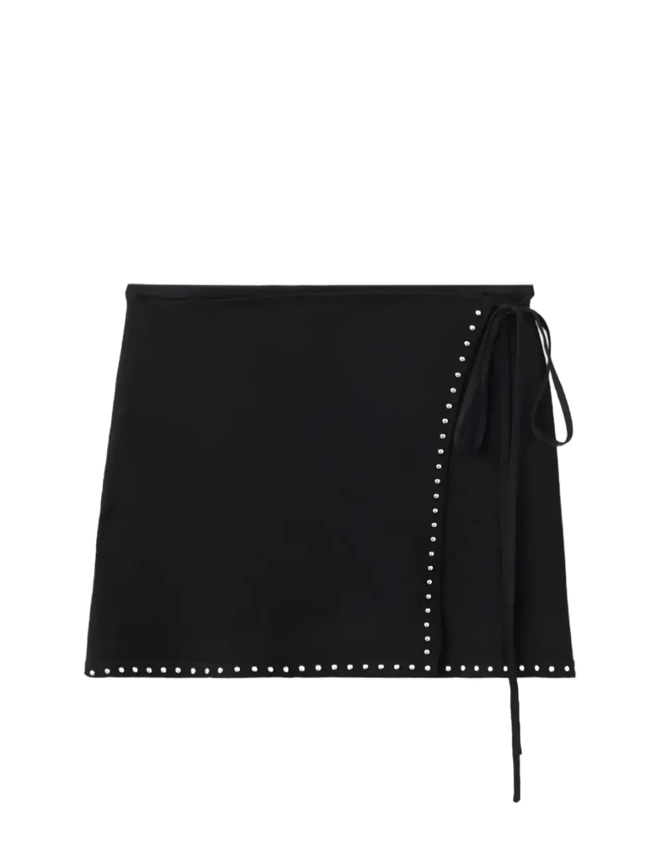 Mango Studded wrap skirt - Kläder - BLACK / black