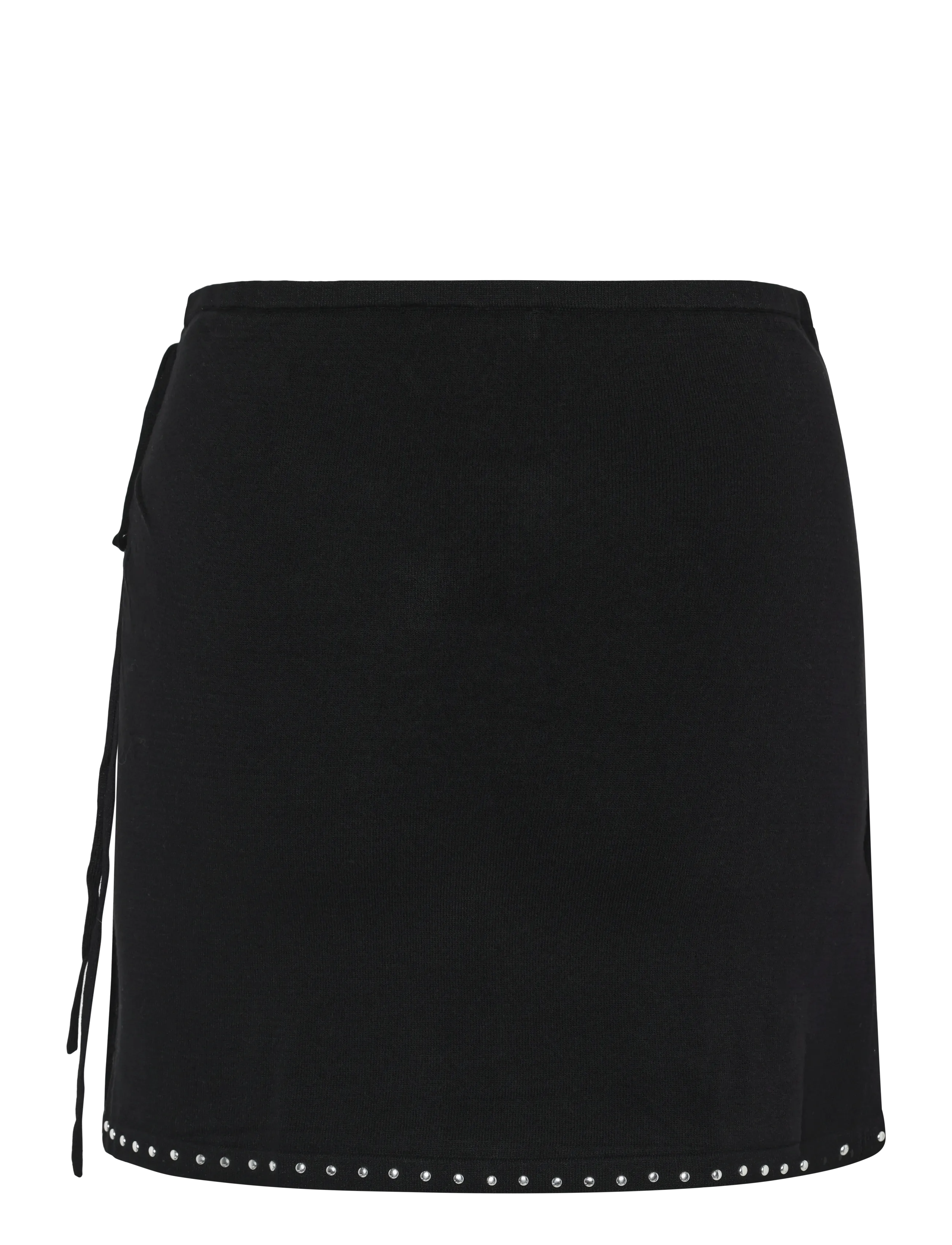 Mango - Studded wrap skirt - stickade kjolar - black - 2