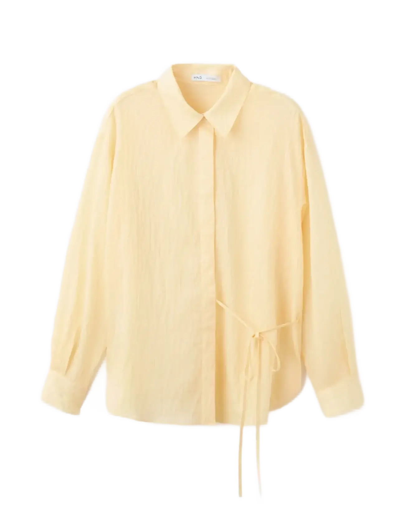 Mango Lyocell striped blouse with bow detail - Bluser - YELLOW / yellow