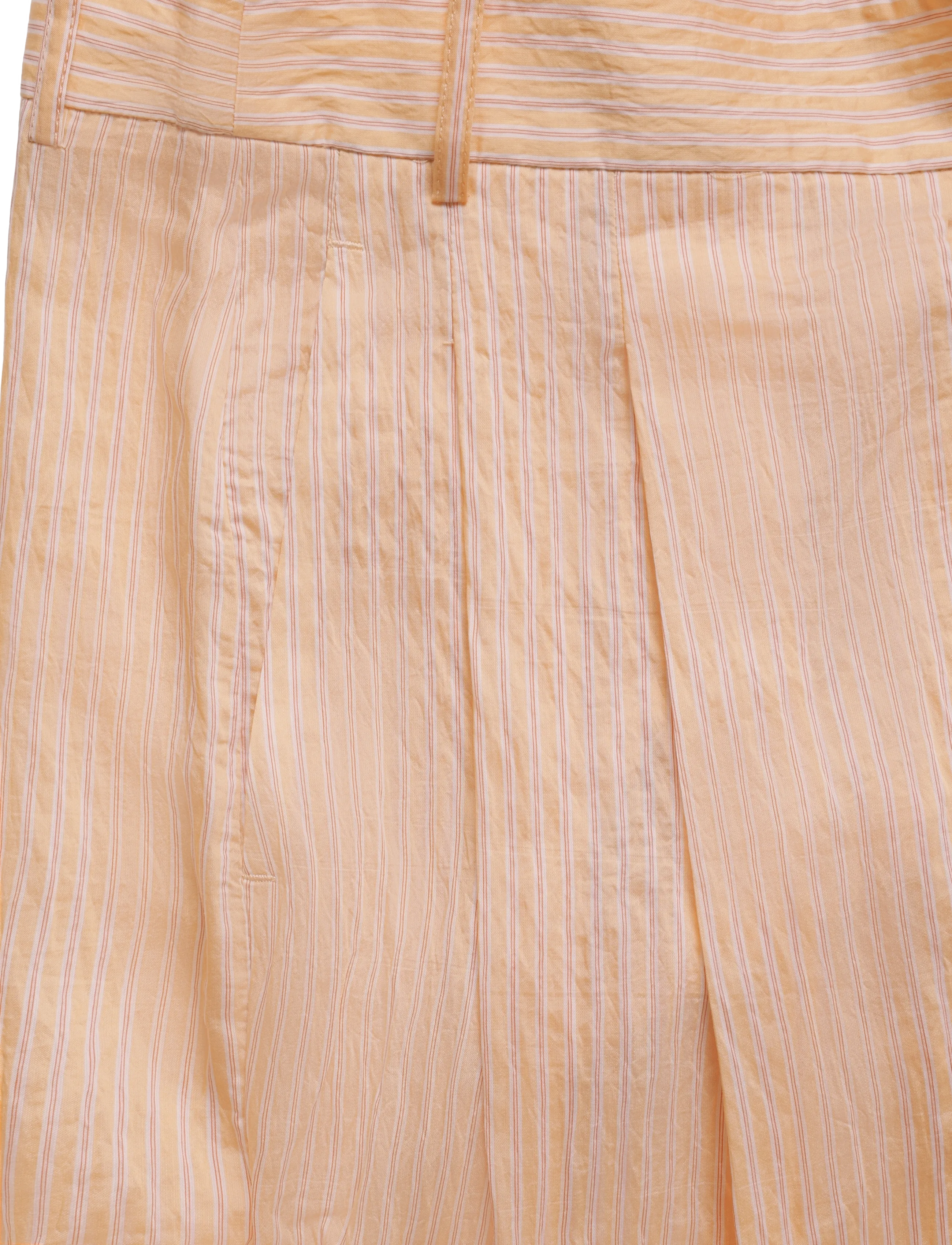 Mango - Striped lyocell trousers - bukser med lige ben - orange - 4