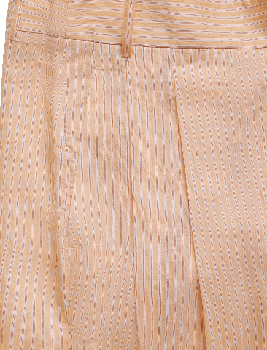 Mango - Striped lyocell trousers - bukser med lige ben - orange - 4