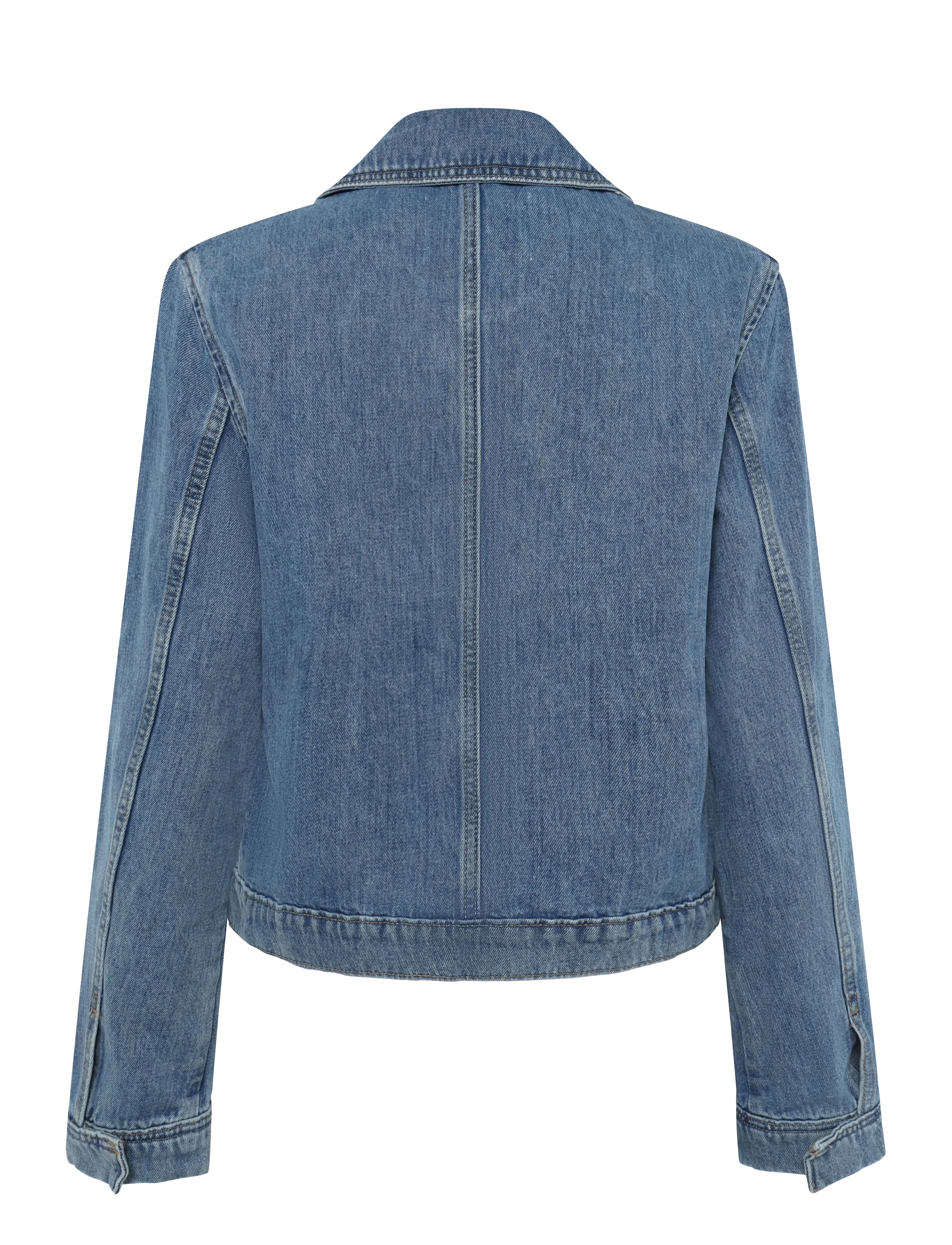 Mango - Denim jacket with toggle details - forårsjakker - open blue - 2