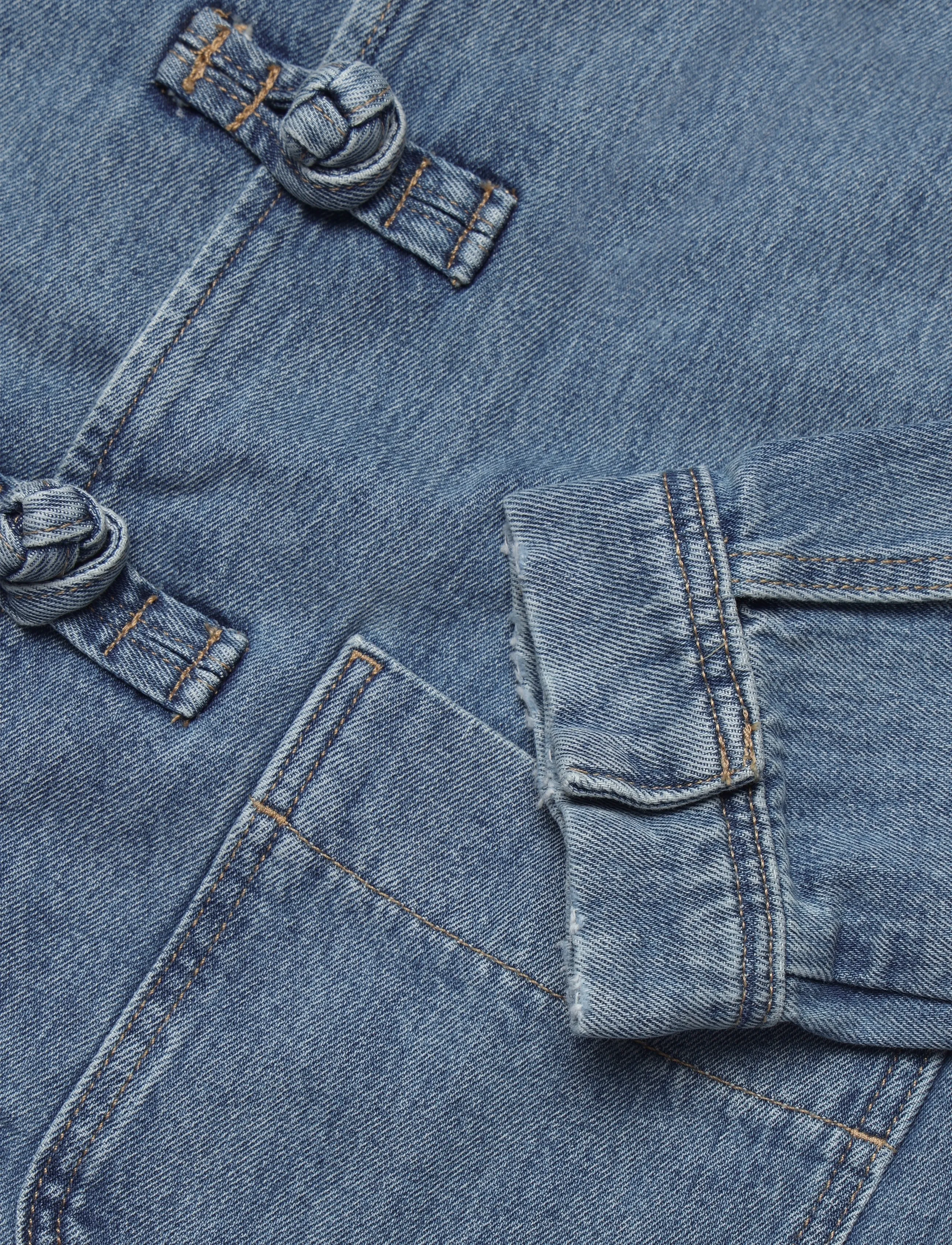 Mango - Denim jacket with toggle details - forårsjakker - open blue - 5