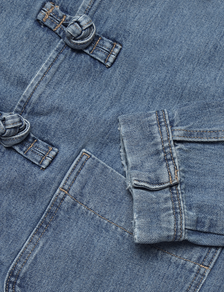 Mango - Denim jacket with toggle details - forårsjakker - open blue - 5
