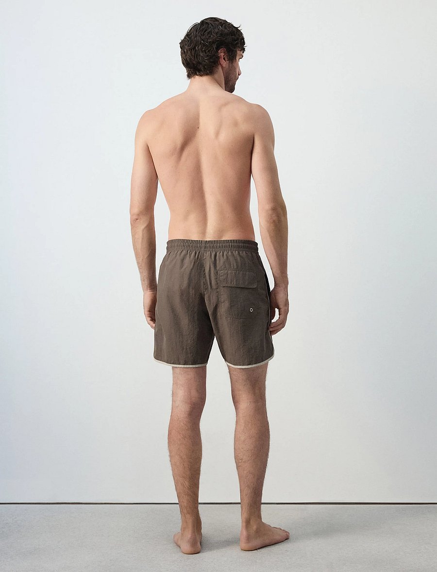 Mango - Basic drawstring swimsuit - badeshorts - brown - 2