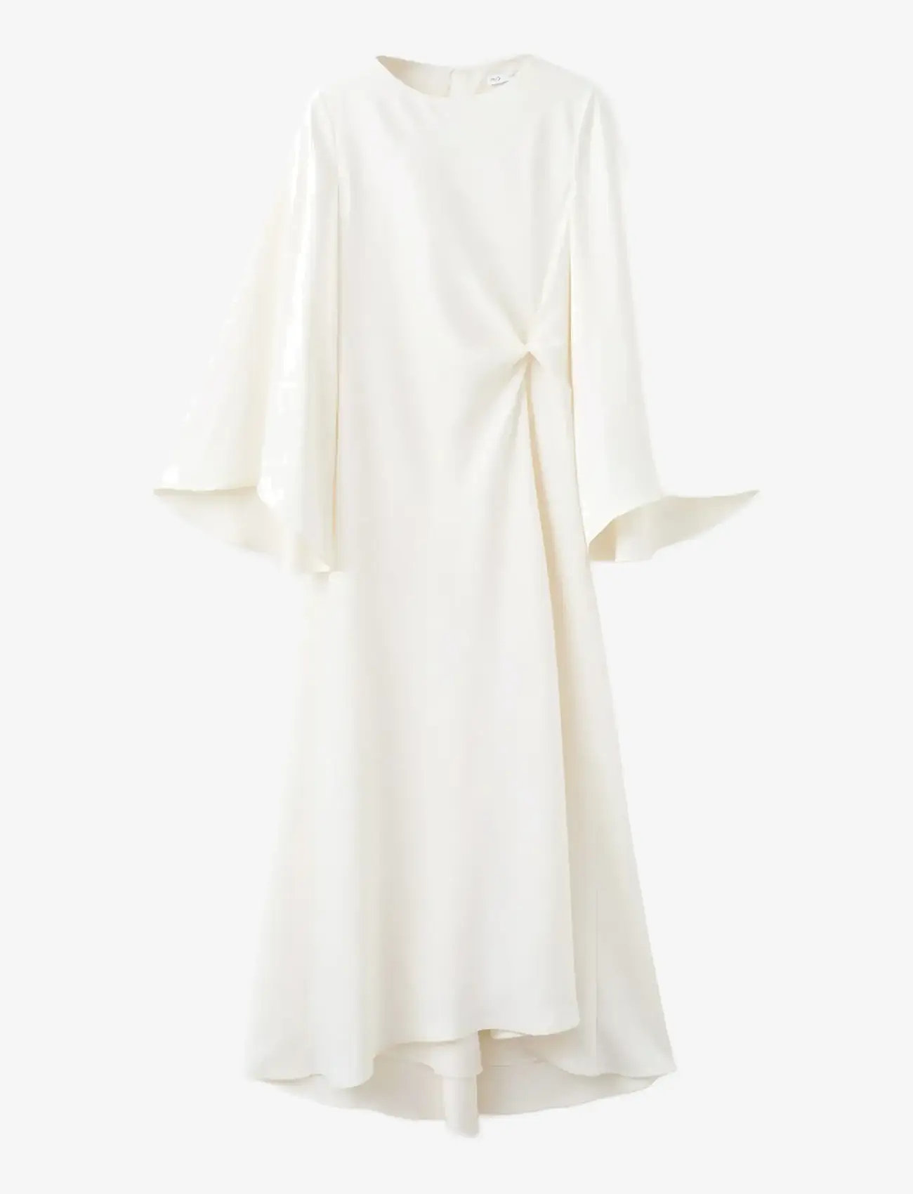 Mango - Ruched satin dress - festkjoler - light beige - 0