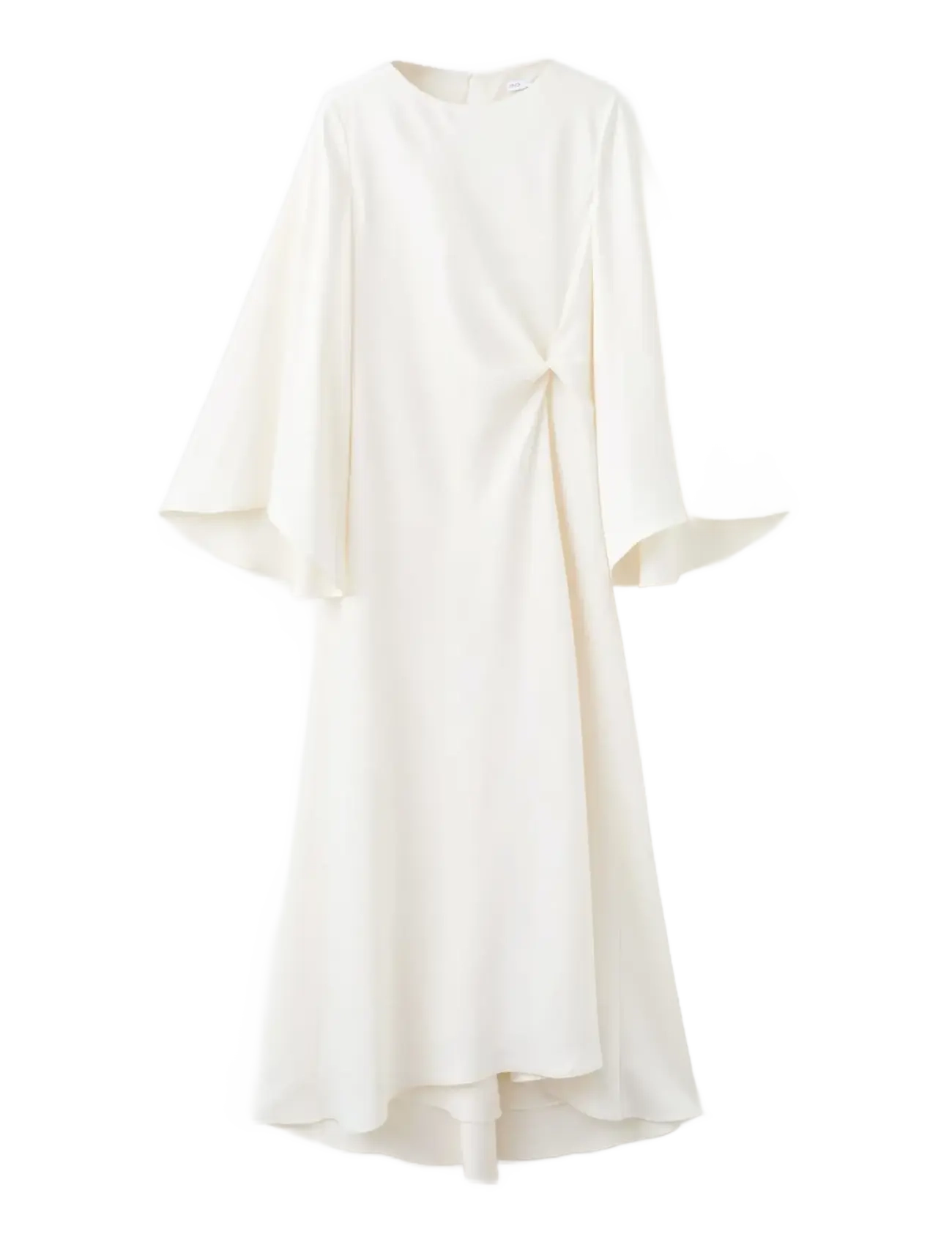 Mango Ruched satin dress - Festtøj - LIGHT BEIGE / beige